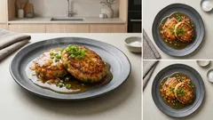 肉なしでも満足感◎木綿豆腐でふんわり「あんかけ豆腐ハンバーグ」—めんつゆで簡単