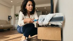 ダイソーの隙間ハンディワイパーを秒速でシート装着する裏ワザ