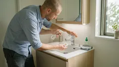 洗面台の白い水あかを最短で落とすコツ、クエン酸とラップでスルッと解決