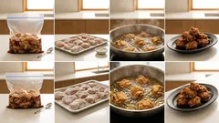 カリッと鶏のから揚げに甘酢野菜あんをたっぷり—定番がごちそうになる一皿