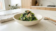 火を使う時間ほぼなし：小松菜の味噌白和え、豆腐の水切りで味が決まる