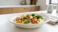 ホワイトソースなしでも濃厚に。クリームチーズで作る鶏肉クリームシチューの簡単レシピ