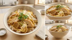 鶏むね肉でもしっとり:ごぼう香る「親子丼」めんつゆで手早く