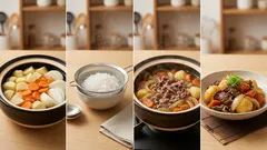 油なしで軽やか、でもコク深い。黒糖で煮含める肉じゃがの作り置きレシピ