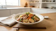 シャキッと野菜とプリッと海老いか—冷めにくい「あんかけ野菜炒め」の作り方