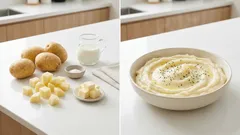 レンジでなめらか基本のマッシュポテト:牛乳とバターで軽やか、付け合わせにも作り置きにも